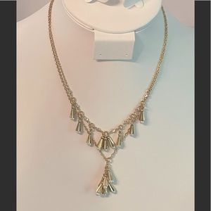 Jcrew Waterfall Trumpet Bead Pearl and Crystal Necklace